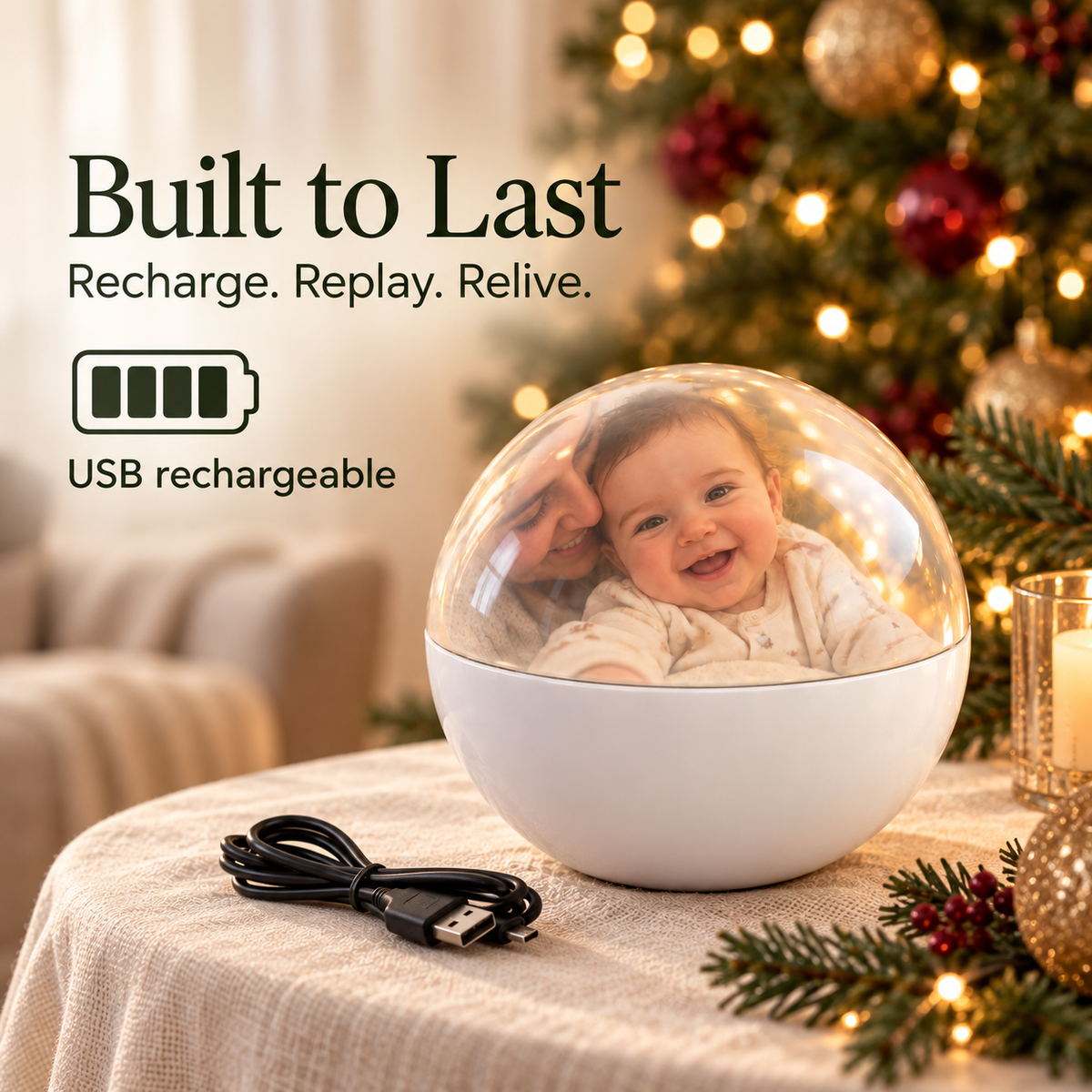 USB rechargeable EverOrb ornament